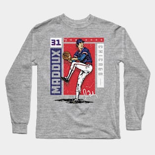 Greg Maddux Chicago Card Stat Long Sleeve T-Shirt